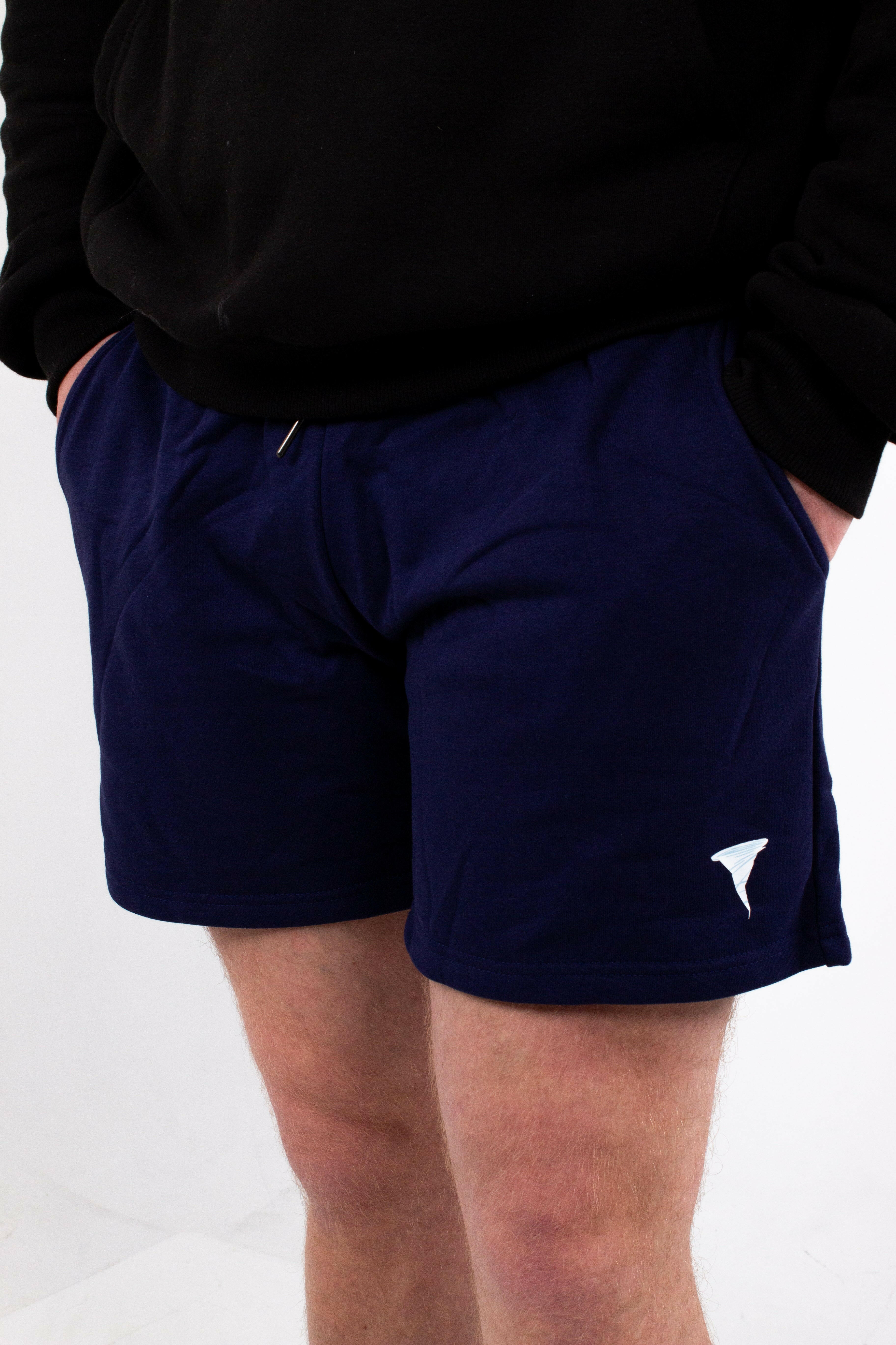 Blue navy workout shorts.